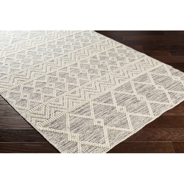 AllModern Crowe Handmade Hand Loomed Wool Gray Rug & Reviews | Wayfair